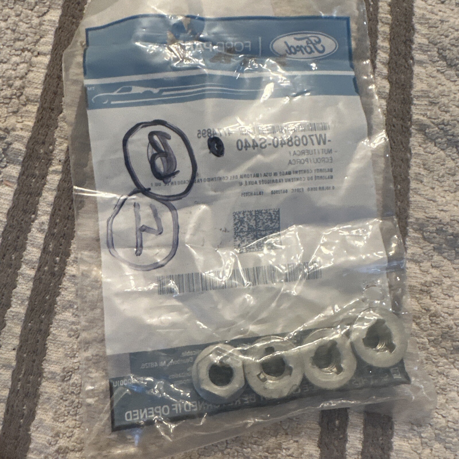 GENUINE FORD PARTS RUNNING BOARD BRACKET NUTS (4 PACK) W706840-S440 - Image 3