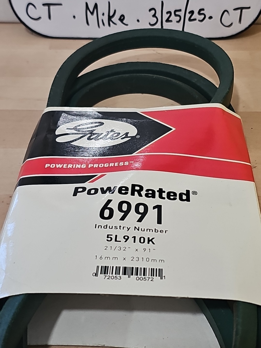 Gates 6991 PoweRated Fhp Medium Horse Power V Belt NOS - Image 3