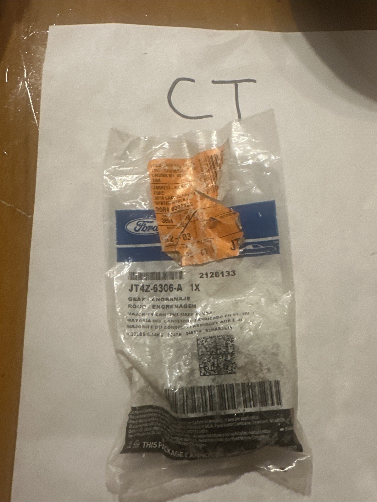 Genuine Ford Crankshaft Gear JT4Z*6306*A - Image 3