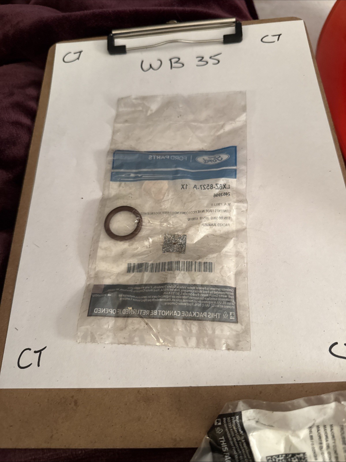 Genuine Ford Egr Cooler O-Ring LX6Z-8527-A - Image 3