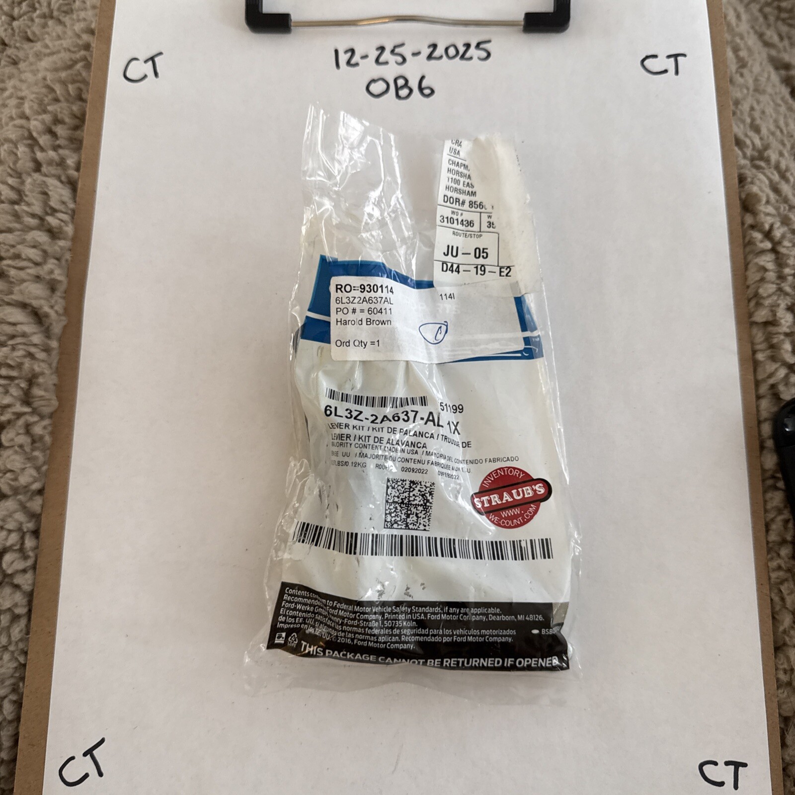 Genuine Ford Parking Brake Lever 6L3Z-2A637-AL