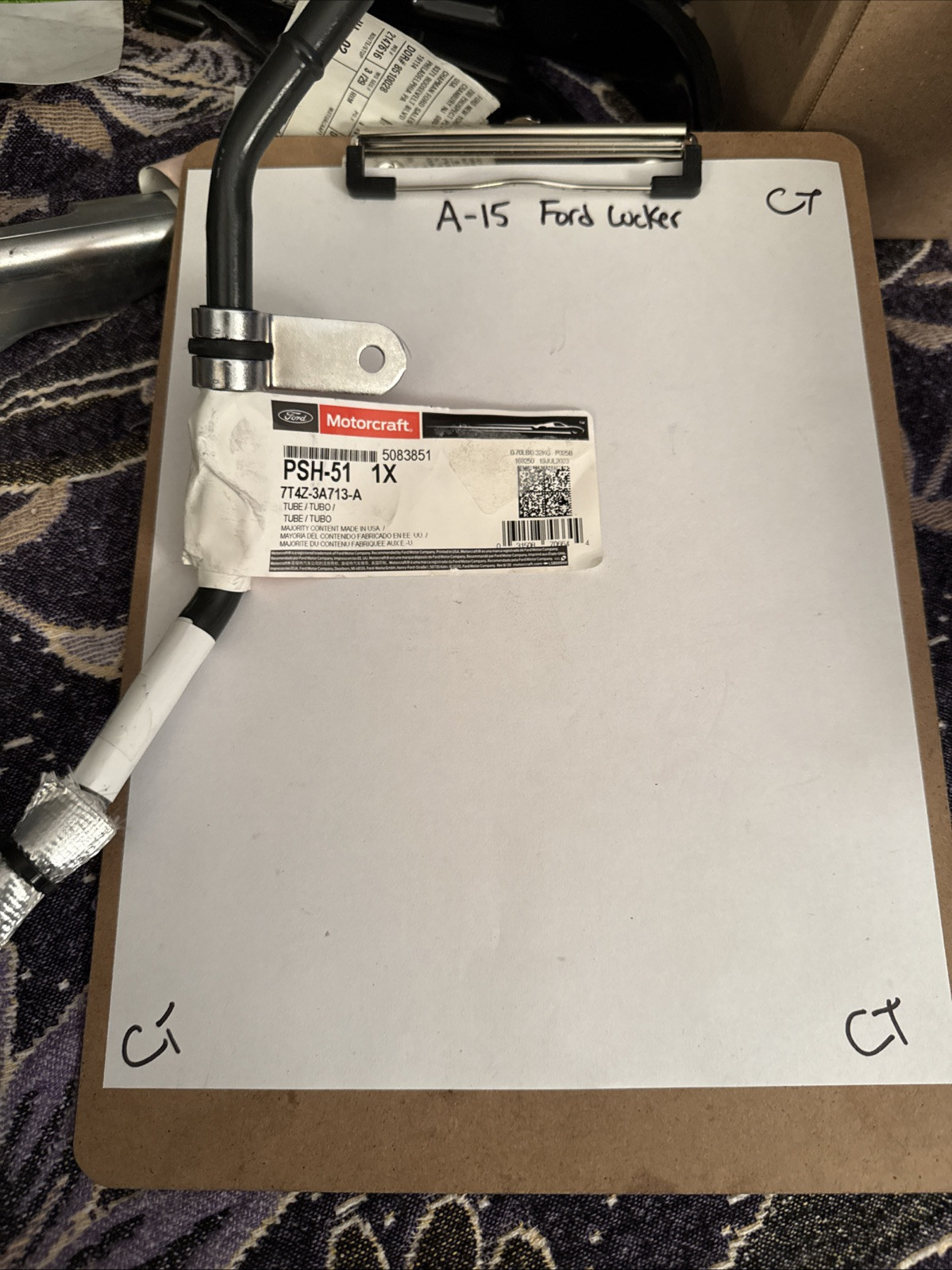 Genuine Ford Power Steering Return Hose 7T4Z-3A713-A