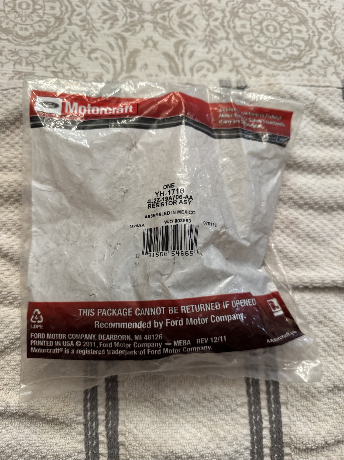 Genuine Ford Resistor 4L2Z-19A706-AA