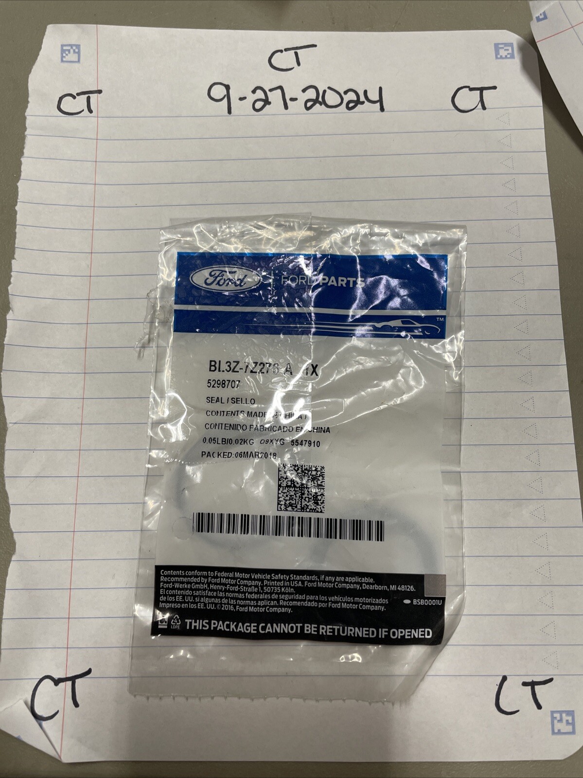 Genuine Ford Seal BL3Z-7Z276-A