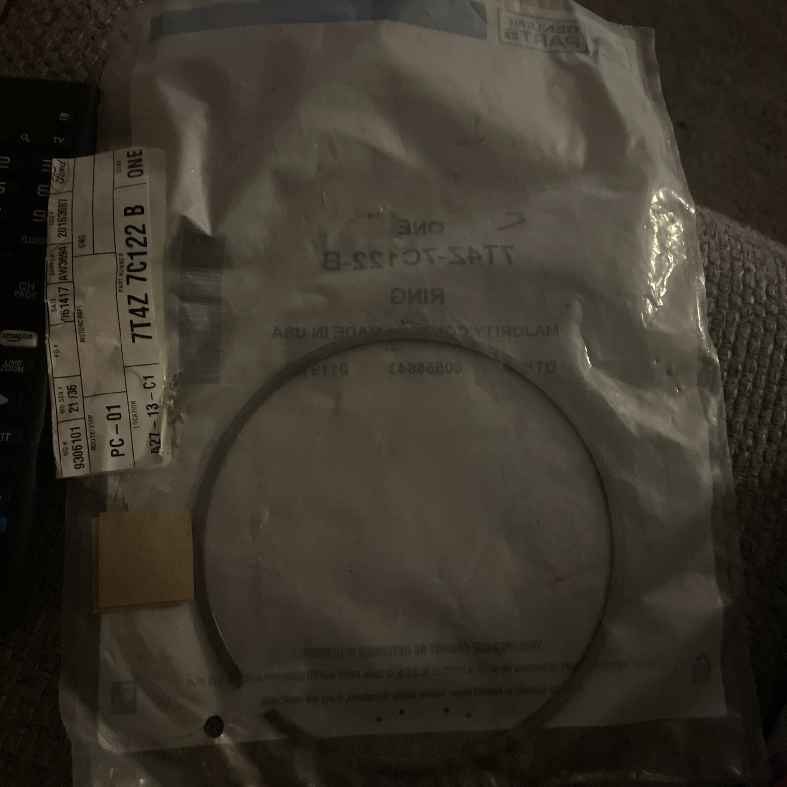 Genuine Ford Snap Ring 7T4Z-7C122-B - Image 3