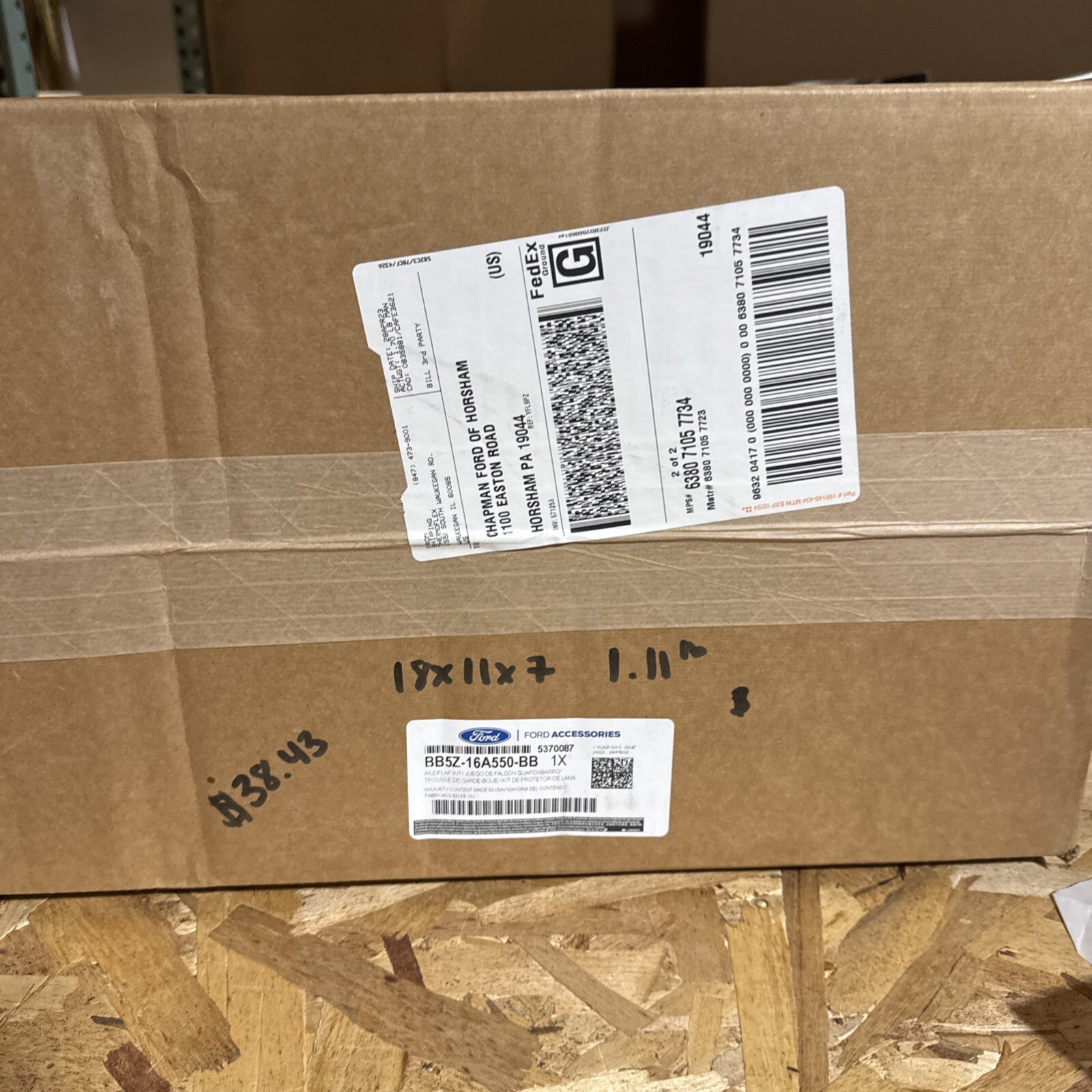 Genuine Ford Splash Guards - Molded - Rear BB5Z-16A550-BB