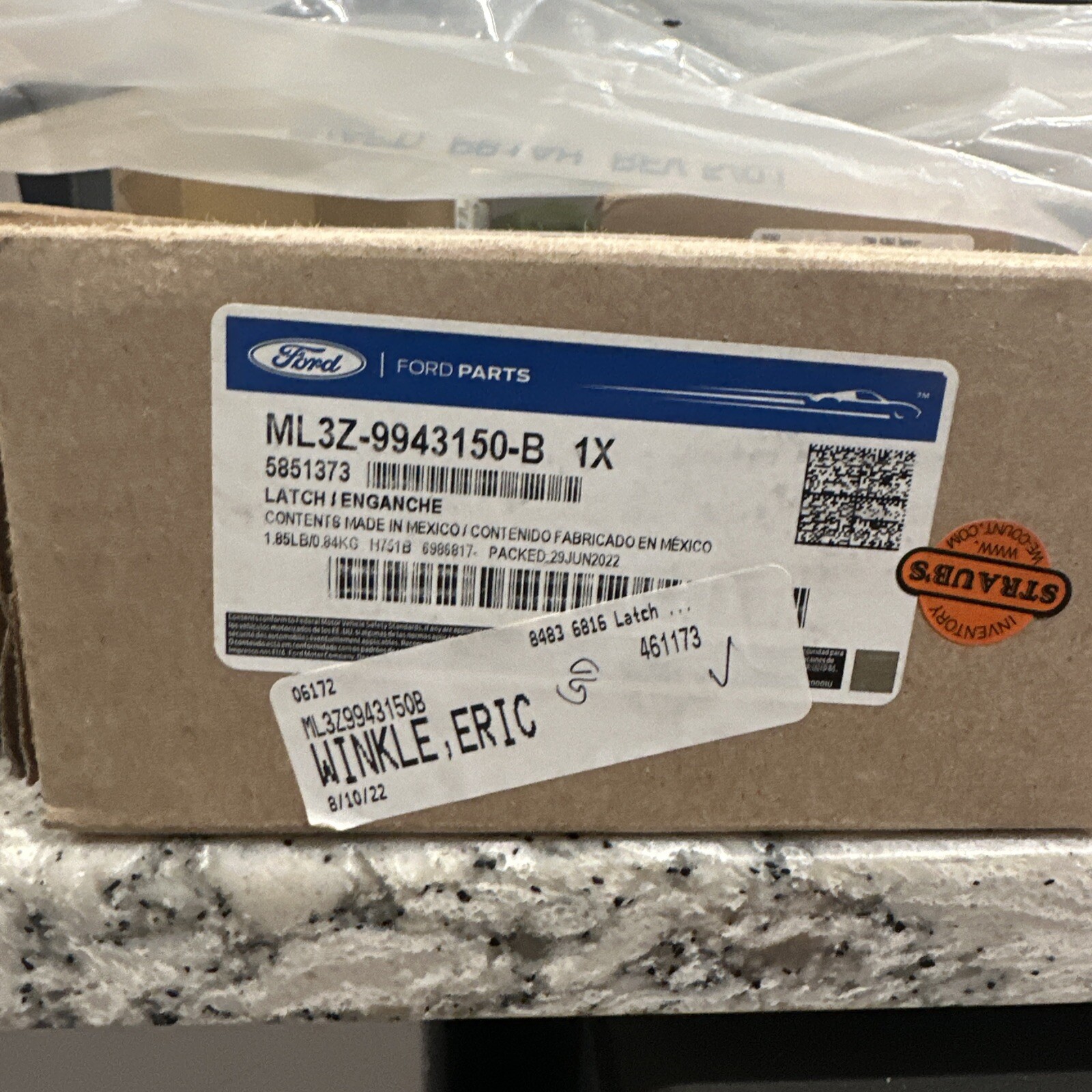 Genuine Ford Tailgate Latch ML3Z-9943150-D