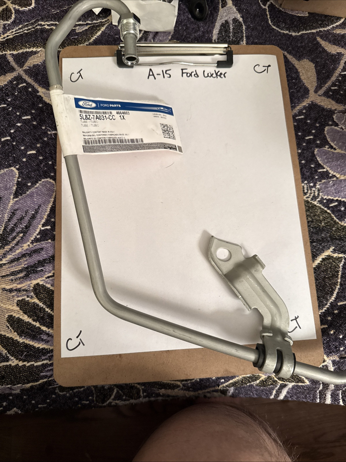 Genuine Ford Tube - Oil Cooler 5L8Z-7A031-CC