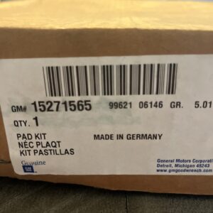 Genuine GM 15271565 Pad Kit Rear Disc Brake 2006-2010