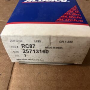 Genuine GM ACDelco OEM  Radiator Coolant Overflow Surge Tank Cap 25713160 / RC87