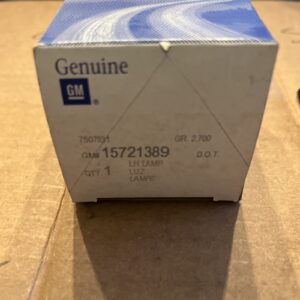 Genuine GM OEM License Plate Light-Lamp Left 15721389 NOS
