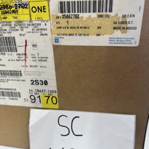 Genuine GM Passenger Side Tail Lamp Assembly 25862702