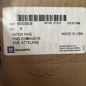 Genuine GM Trailer Hitch Package 1 500lb Capacity 60003508