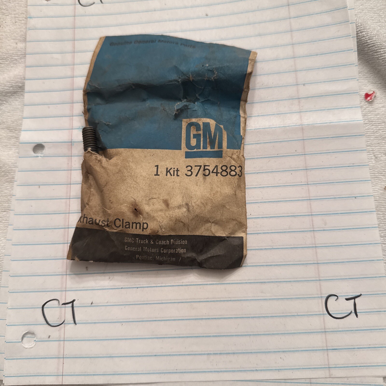 Genuine Gm Exhaust Clamp 3754883 NOS OEM New - Image 3