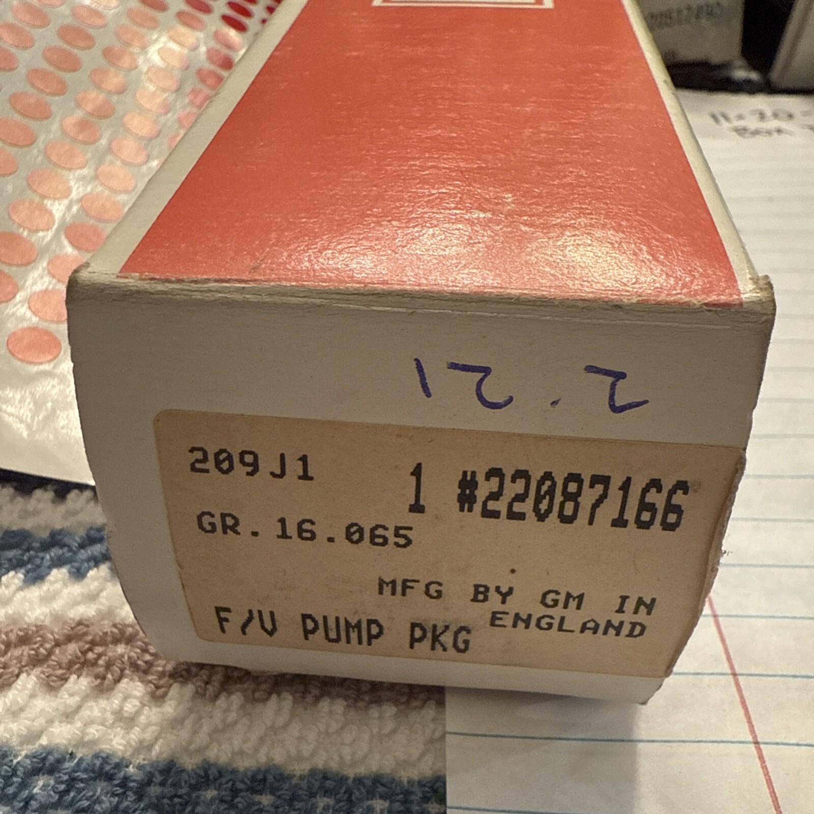 Genuine Gm Nos Windshield Washer Pump Fit Buick Cadillac GMC 22087166 - Image 3