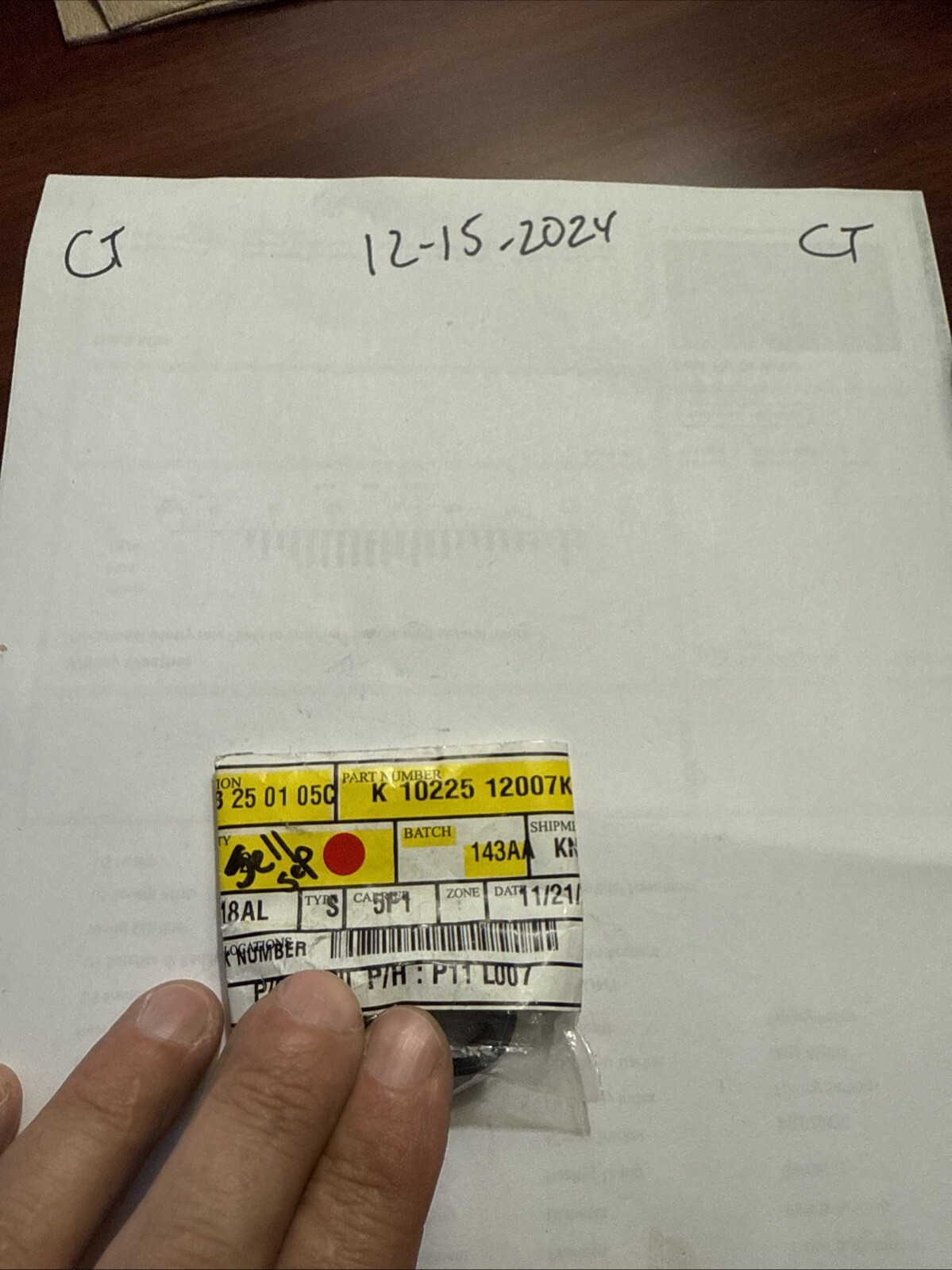 Genuine Hyundai Ball Joint (1) Nut 10225-12007-K