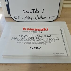 Genuine Kawasaki 99920-2087-02 Owner's Manual FX850V