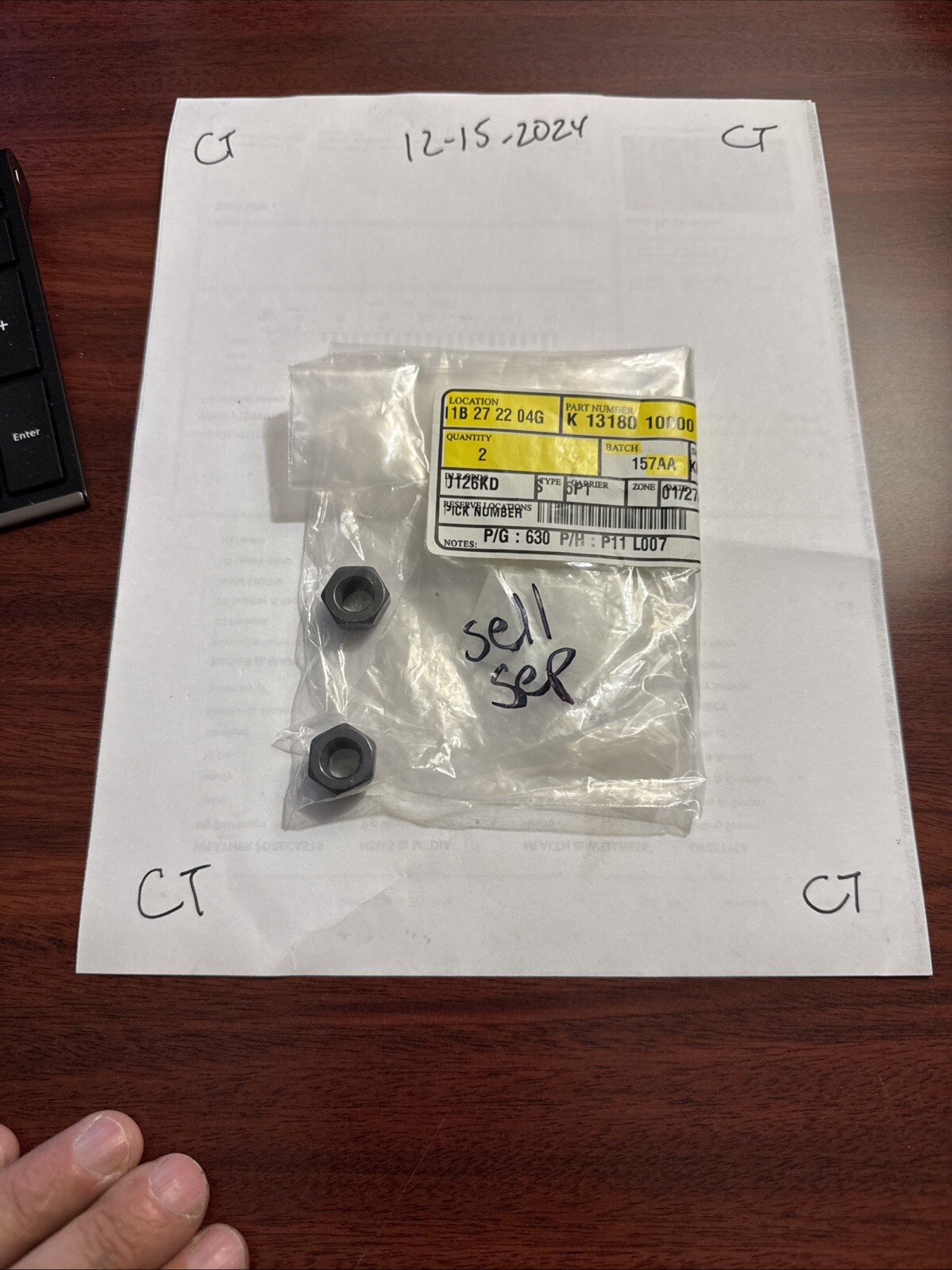 Genuine Kia Front Pipe Nut 13180-10000 (1) Nut