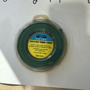 Green Heat Shrink Tubing 3/16" X 8' Chicago Electric See Pics *16