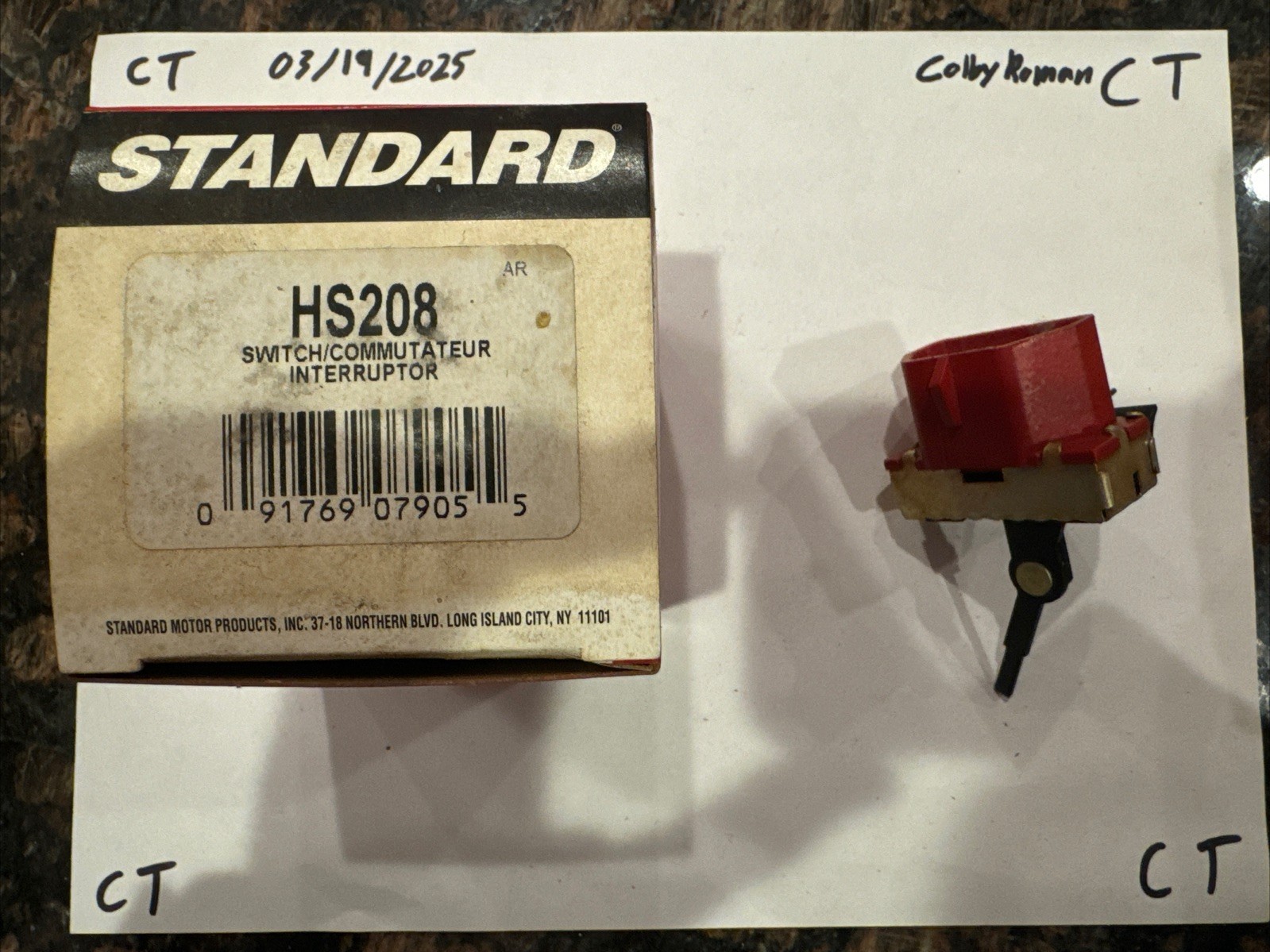 HVAC Blower Control Switch-Motor Switch Standard HS-208