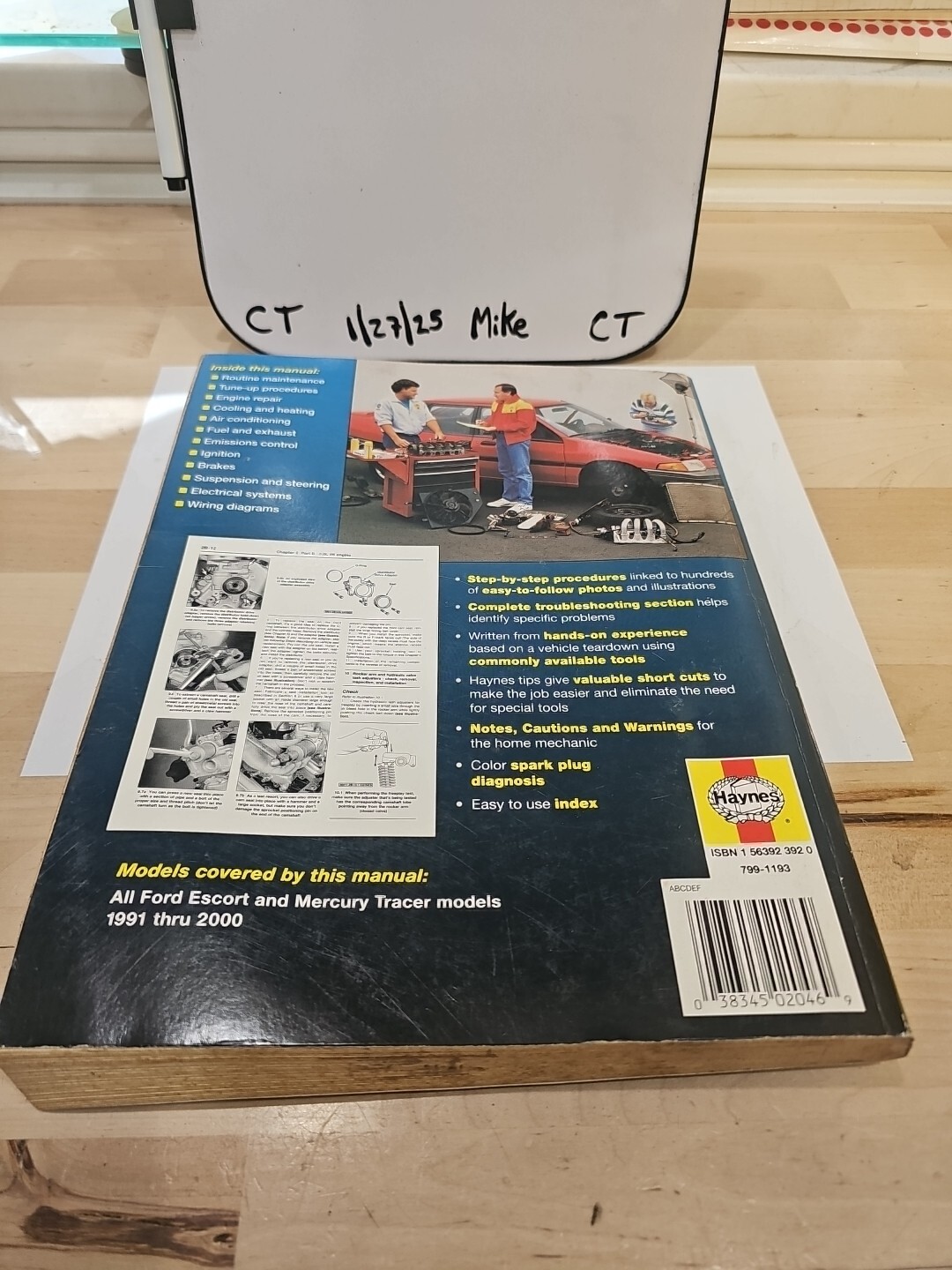 Haynes Ford Escort Mercury Tracer Repair Manual 36020 1991 - 2002 - Image 3