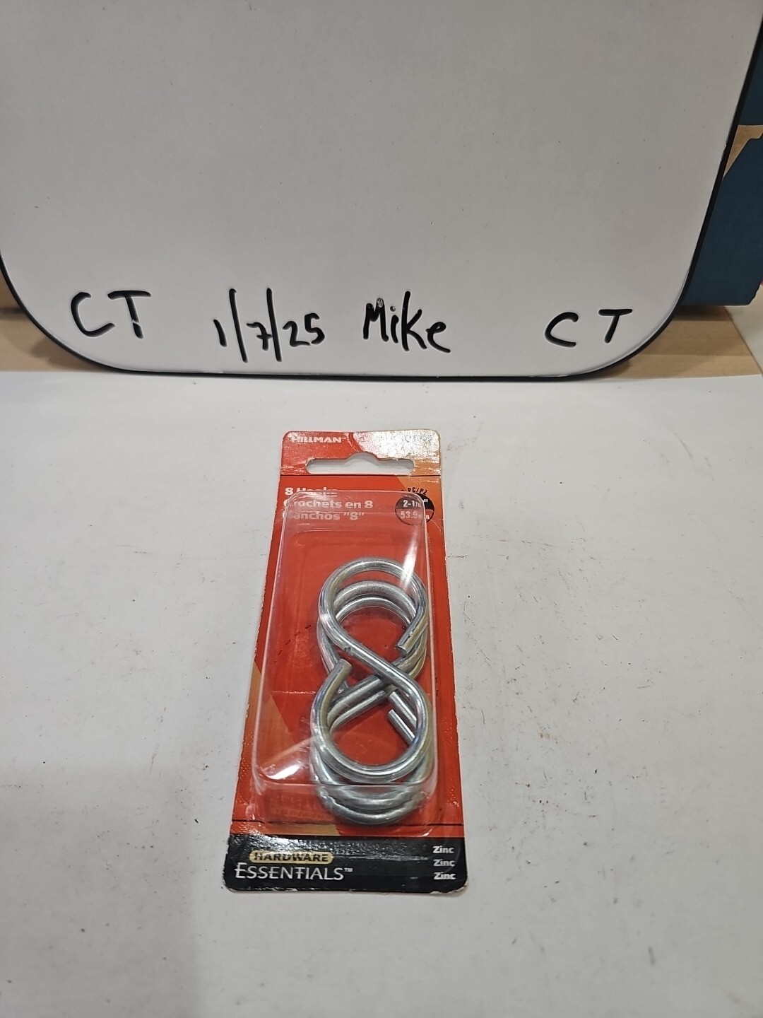 Hillman 851870 Hanging 8-Hooks 2-1/8" Hook for Garden Home Garage 3pk