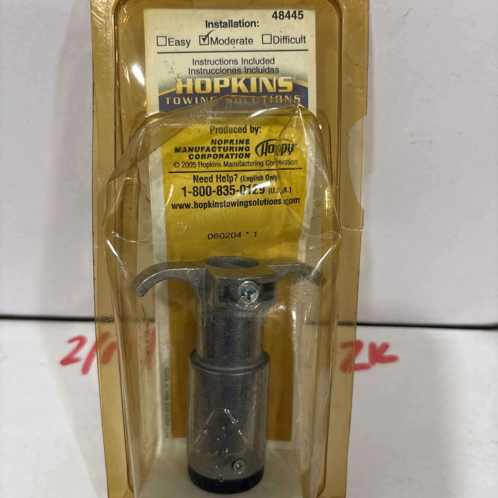 Hopkins 48445 Towing Solutions 6 Pole Round Trailer End Plug Metal Connector - Image 3