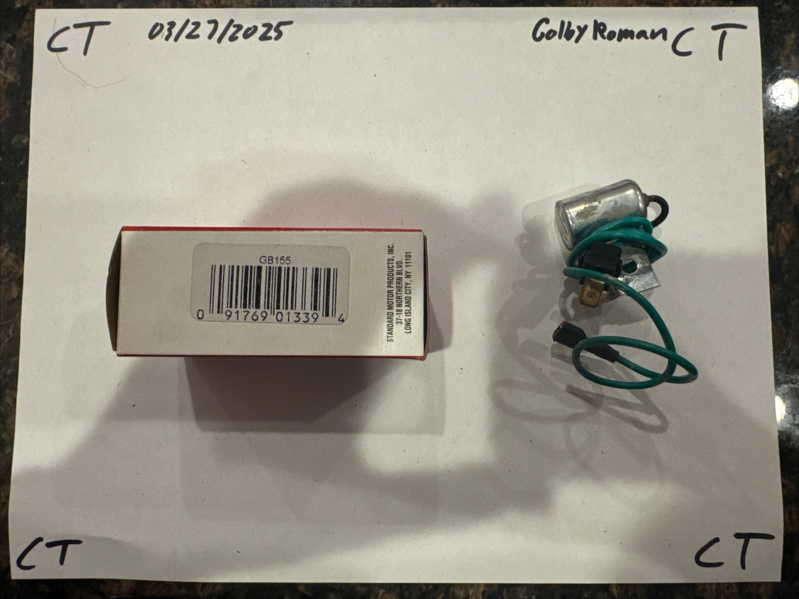 Ignition Condenser Standard GB-155 fits 73-74 Saab 99 - Image 3