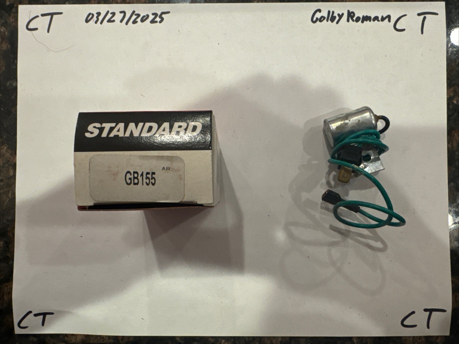 Ignition Condenser Standard GB-155 fits 73-74 Saab 99