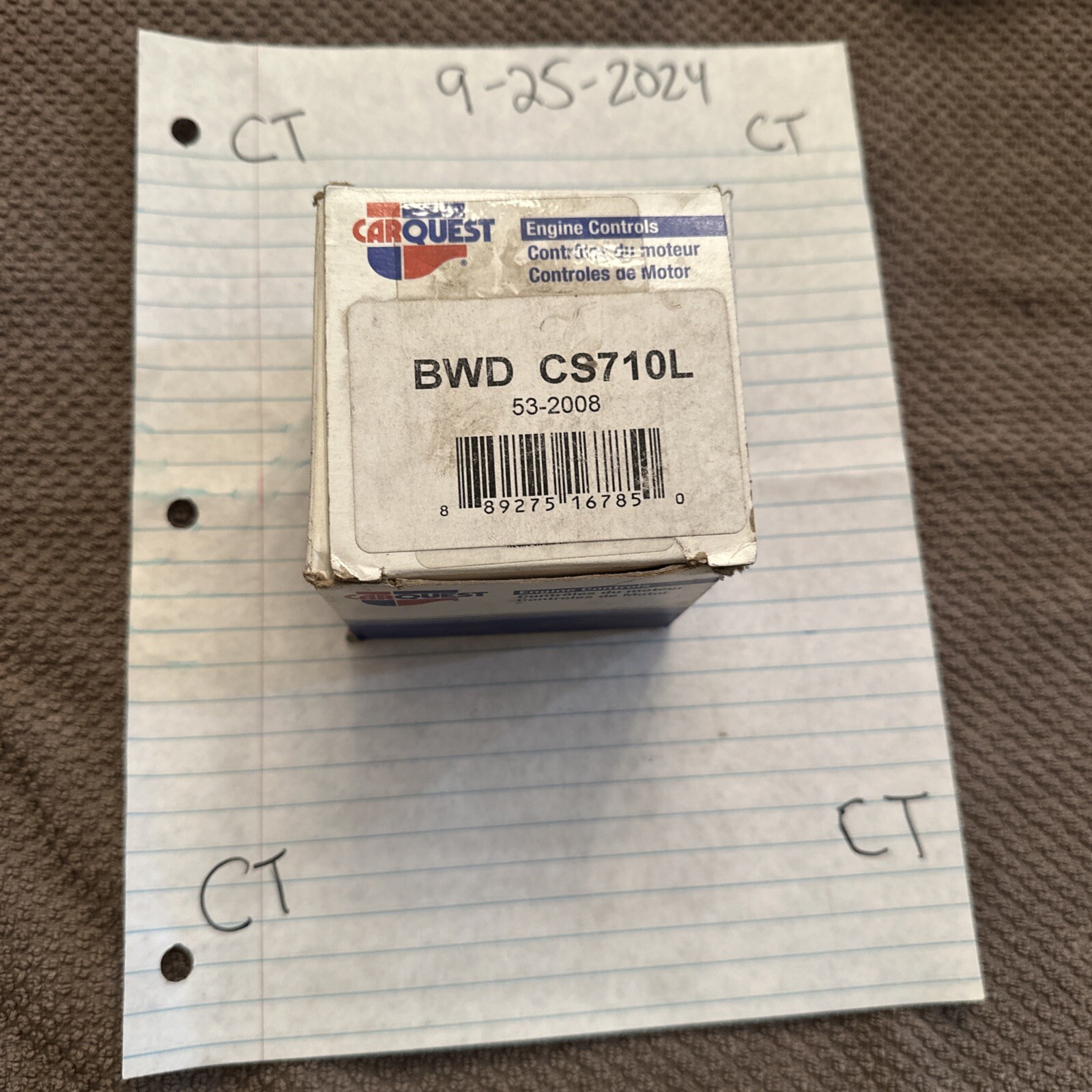 Ignition Lock Cylinder Car Quest Cs710l