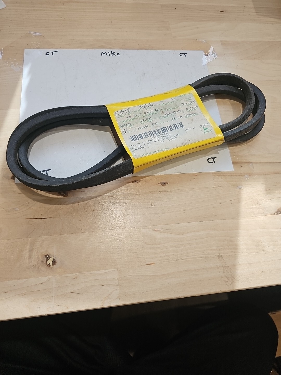 JOHN DEERE Genuine OEM Transmission Drive Belt M127356 1st Generation Sabre - Image 3