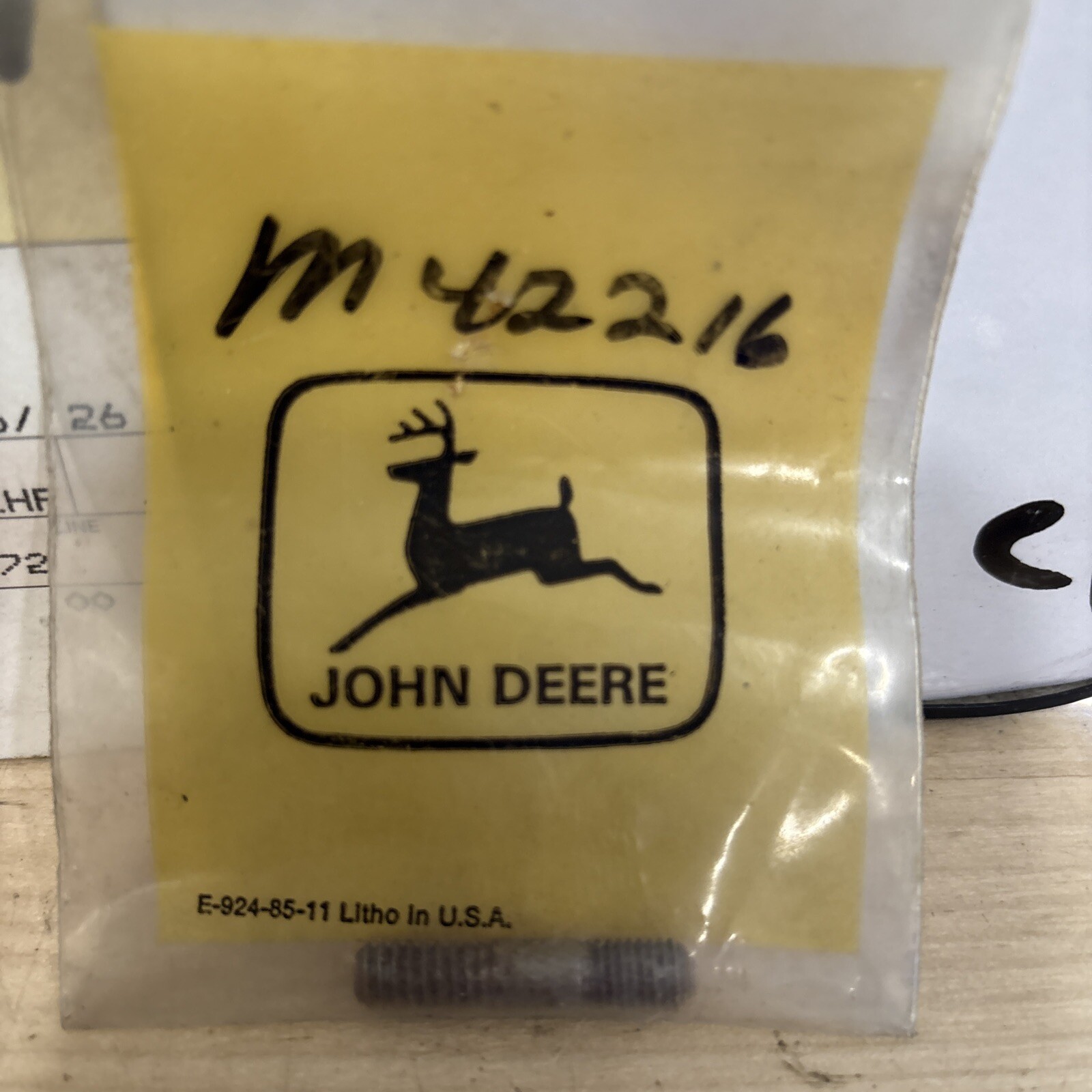 John Deere Carburetor To Cylinder Stud NOS Part # M42216 (sold Individually) - Image 4