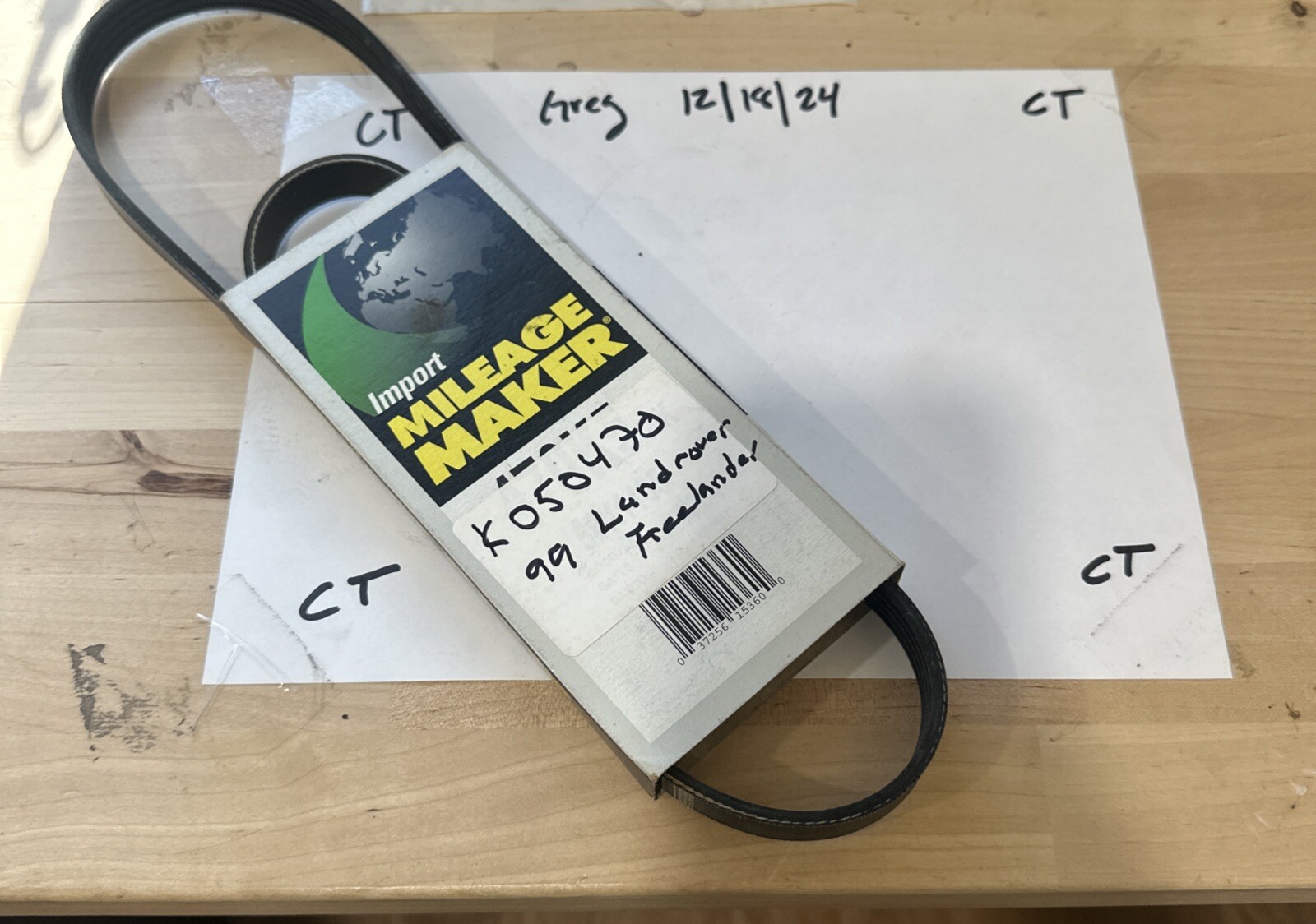 K050470 Mileage Maker Serpentine Belt