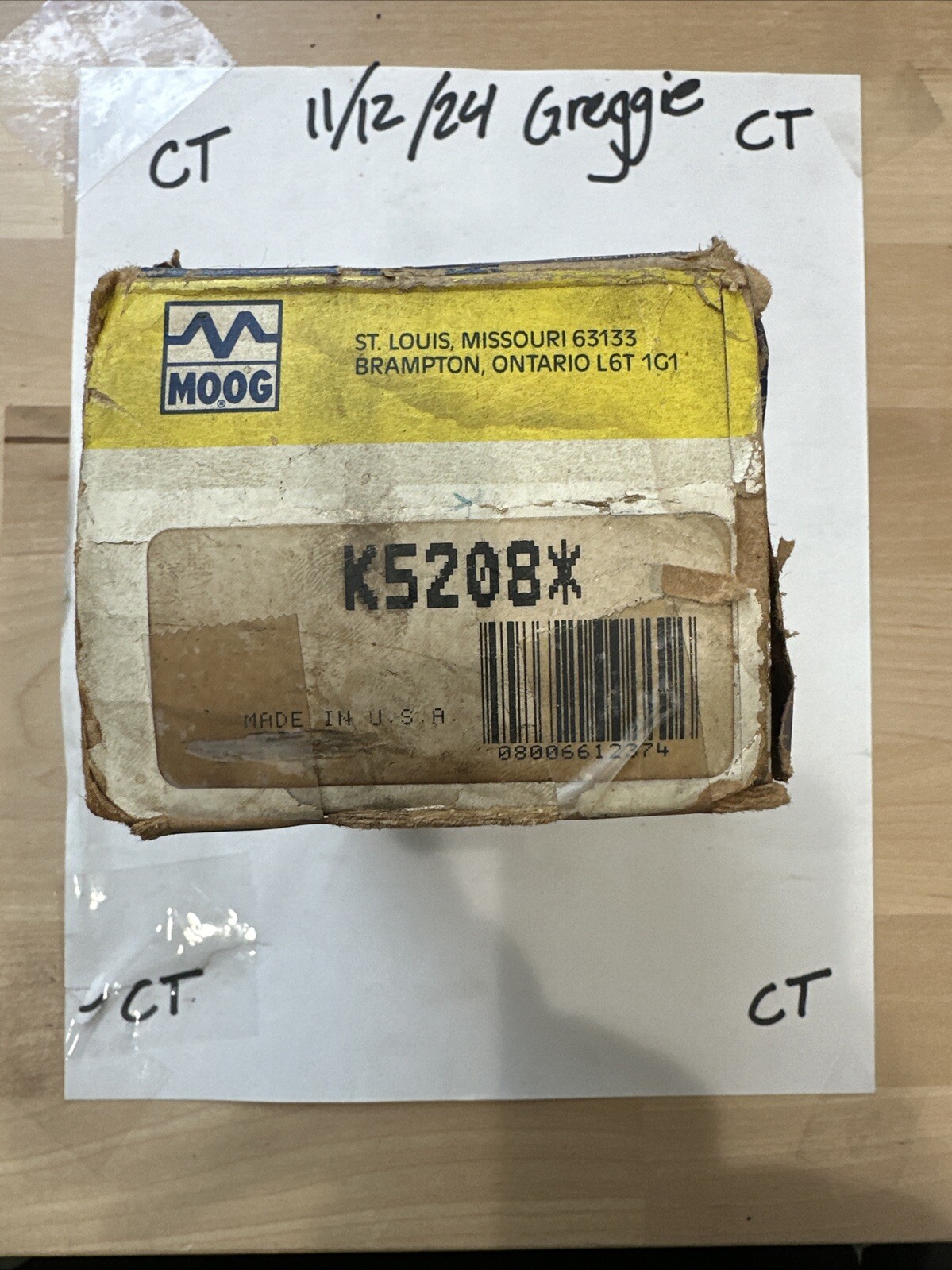 K5208 Moog Automotive Suspension Ball Joint Made In USA K5208 Ball Joint