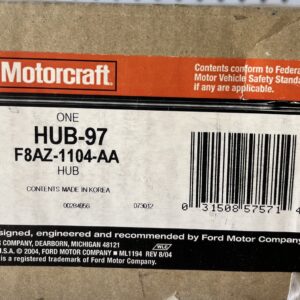 MOTORCRAFT Genuine Ford Hub Assembly - Wheel HUB-97/ F8AZ-1104-AA