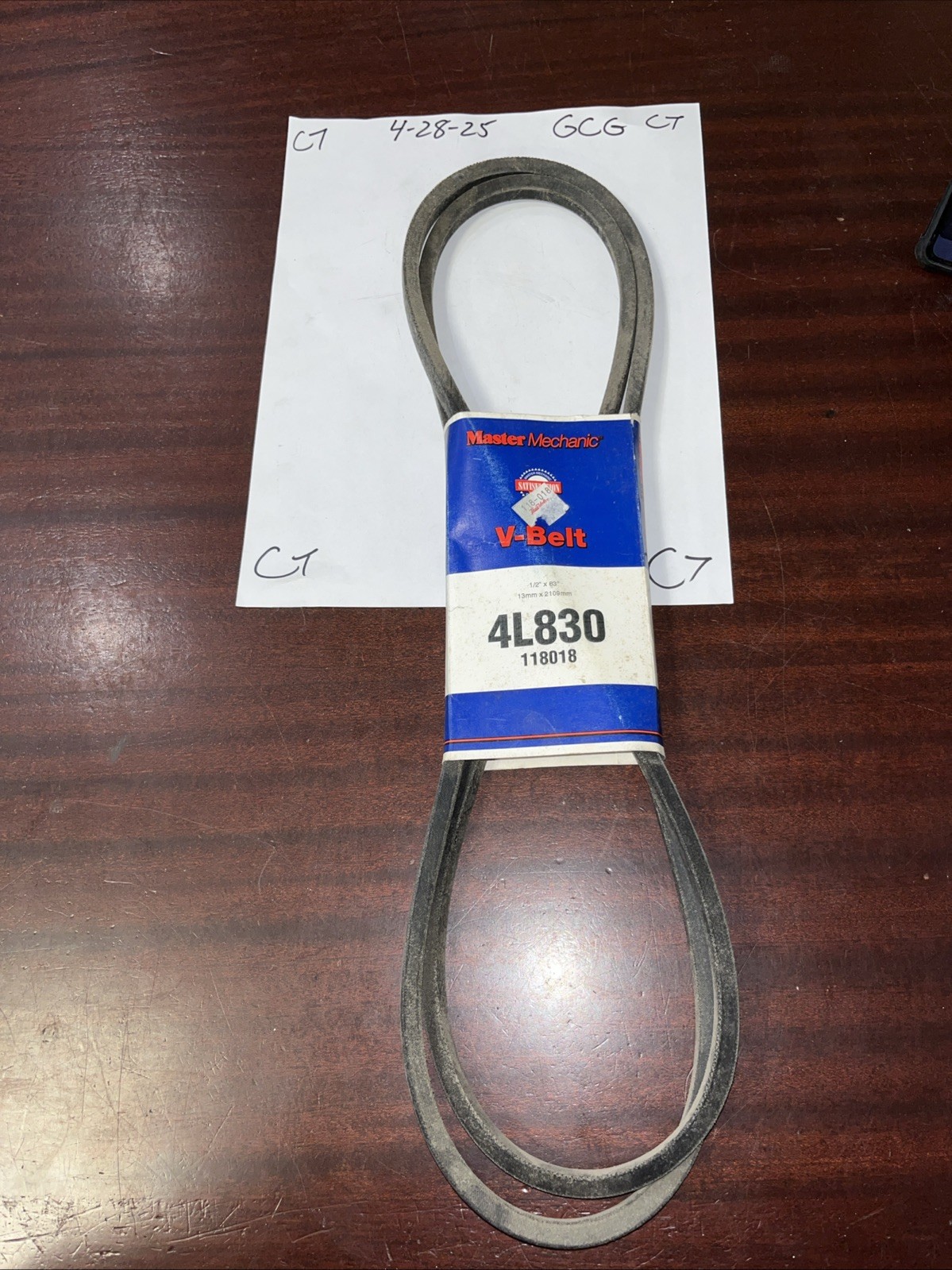 Master Mechanic V Belt 4L830, 118018