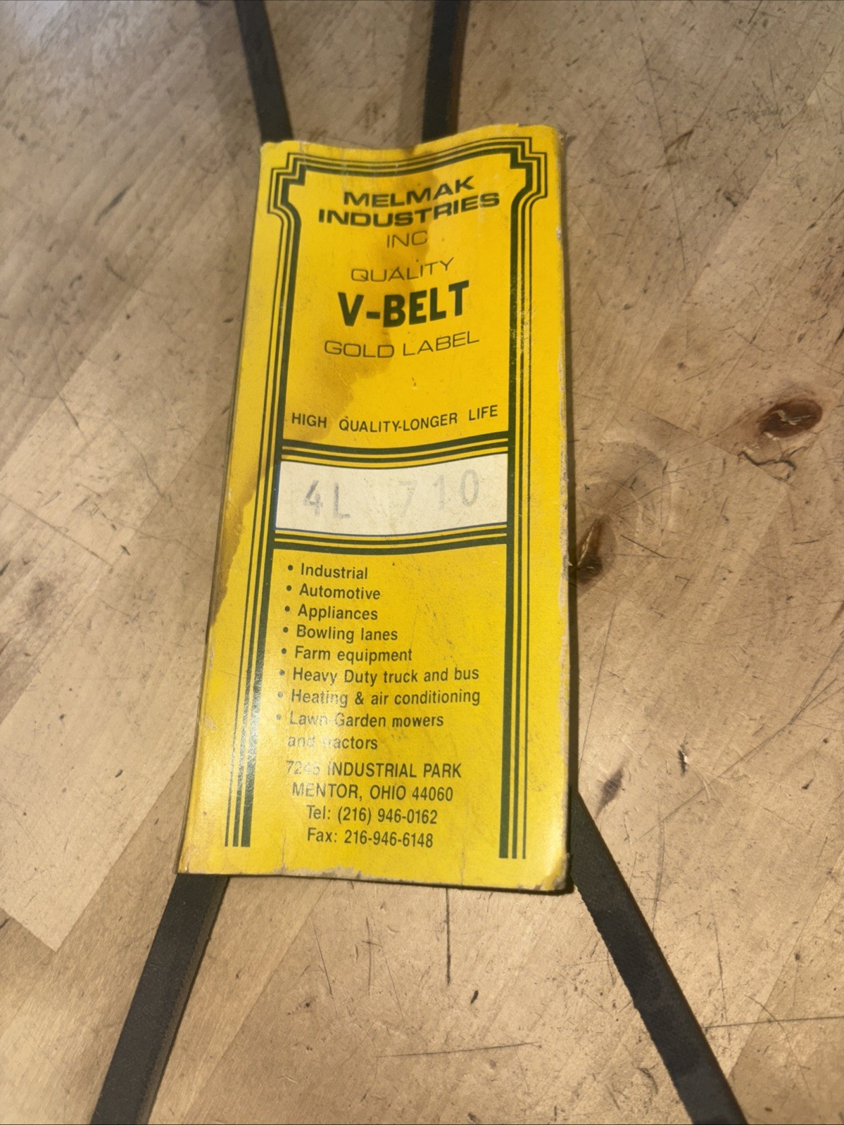 Melmak Gold Label V-Belt 4L710 - Image 3