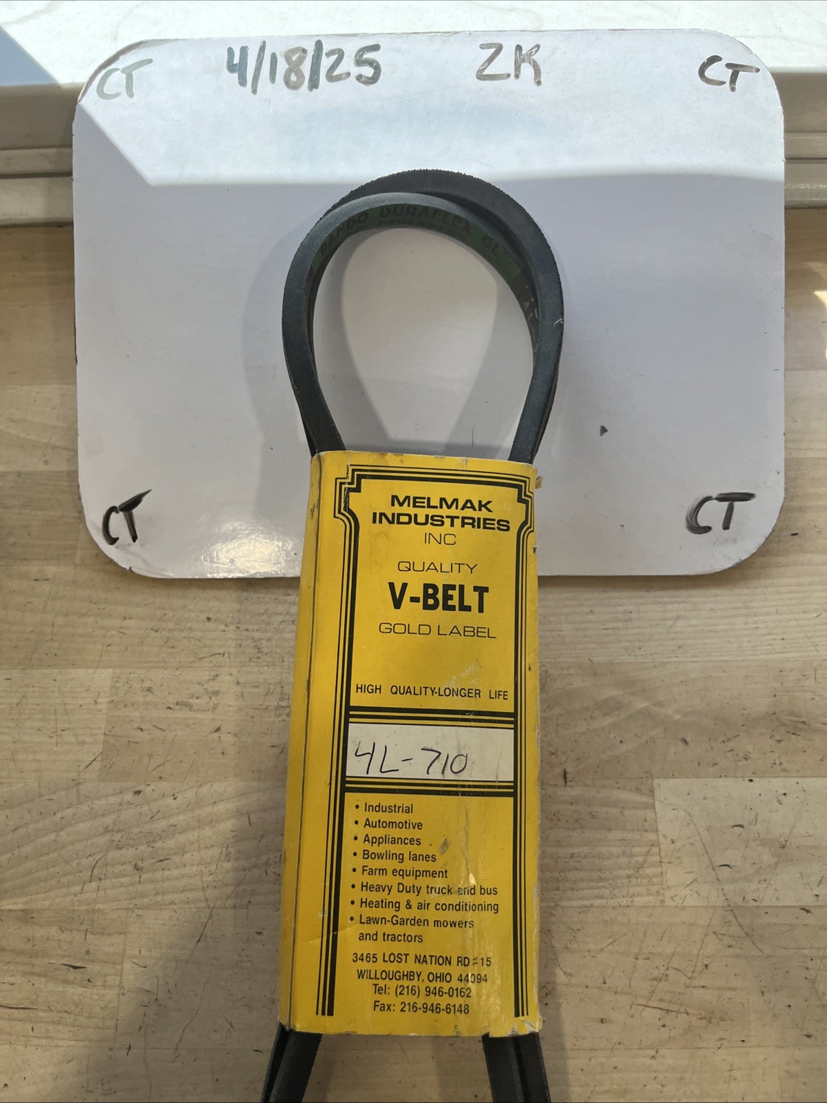 Melmak Gold Label V-Belt 4L710 - Image 4