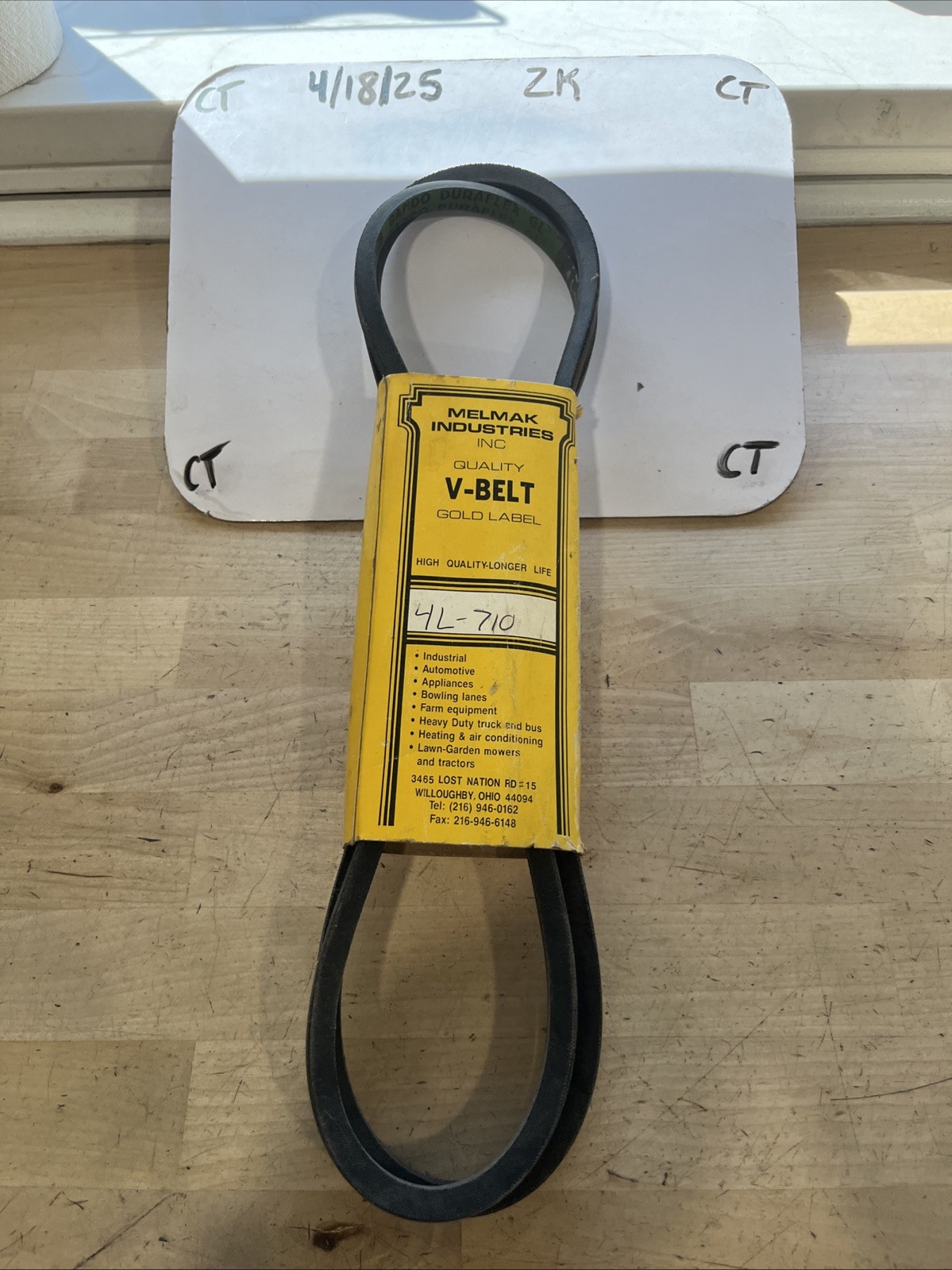 Melmak Gold Label V-Belt 4L710 - Image 5