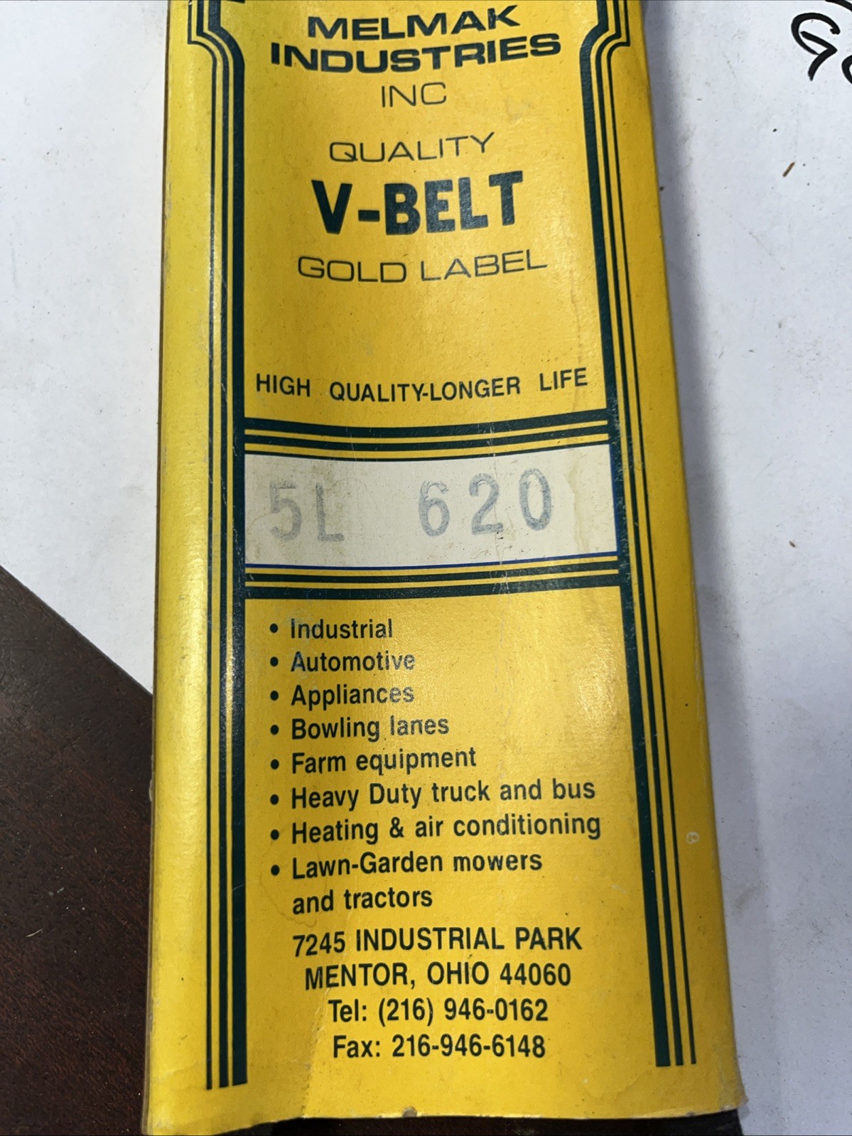 Melmak Industries V Belt 5L620 - Image 3