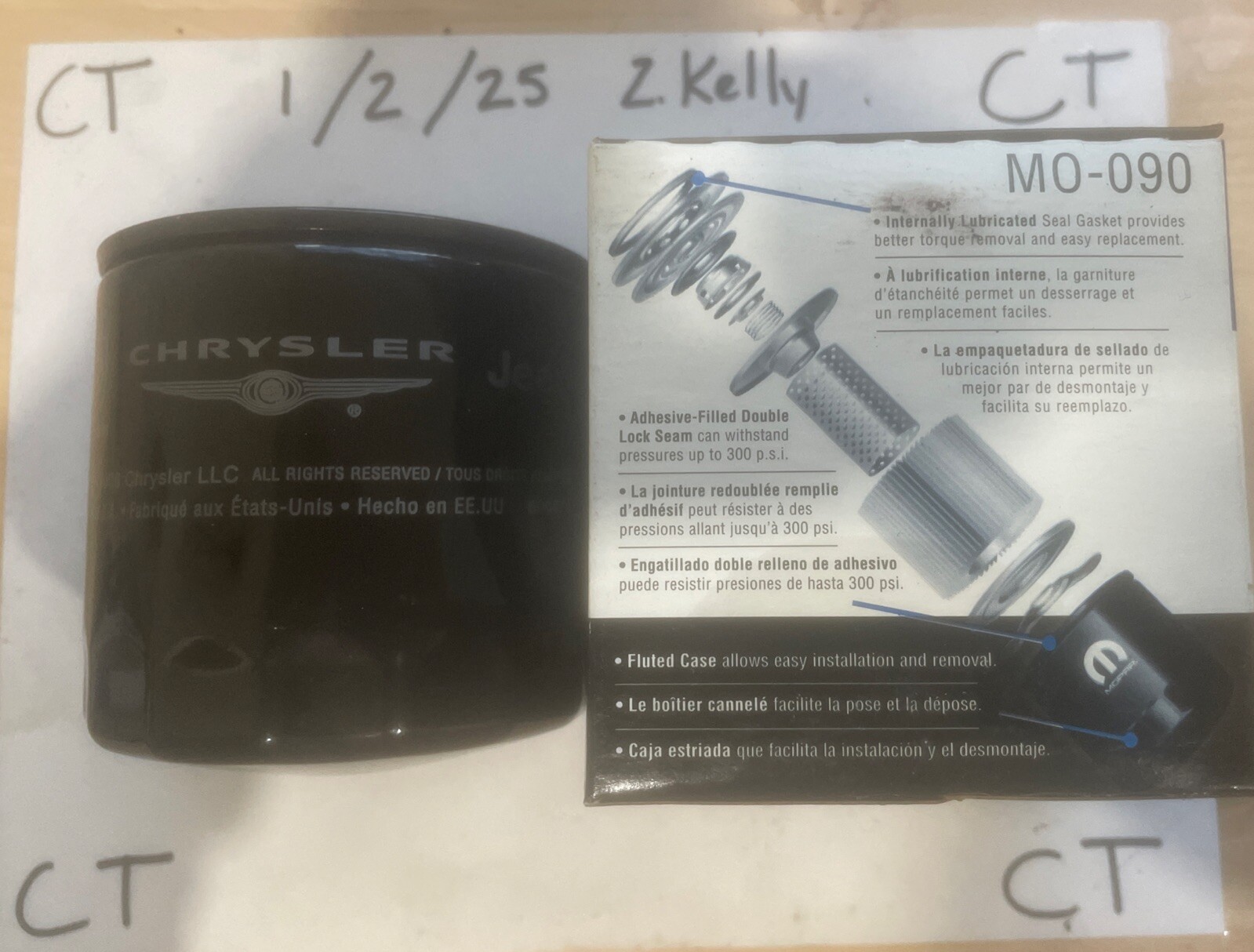 Mopar Engine Oil Filter MO-090 2009-2011 Chrysler - Image 3