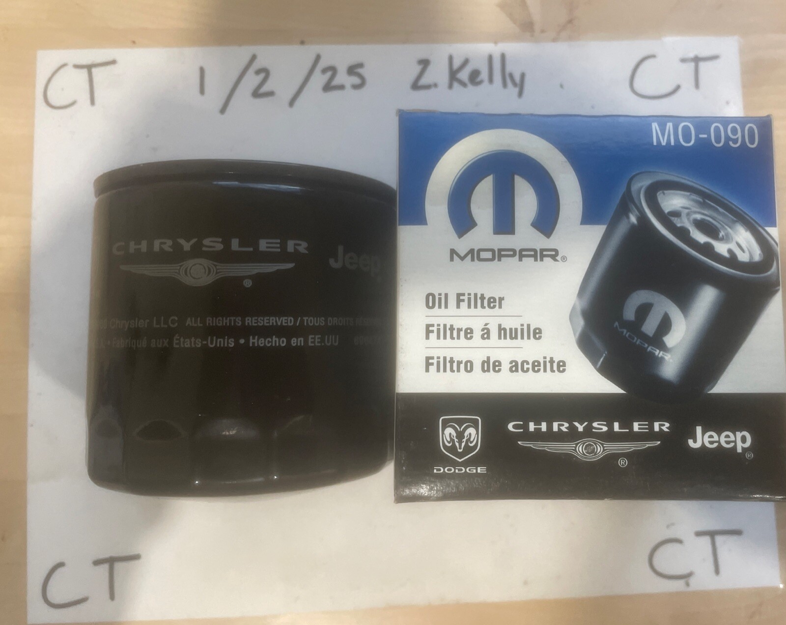 Mopar Engine Oil Filter MO-090 2009-2011 Chrysler