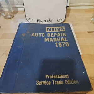 Motor Auto Repair Manual 1978 41st Service Trade Edition US Car Repair Service
