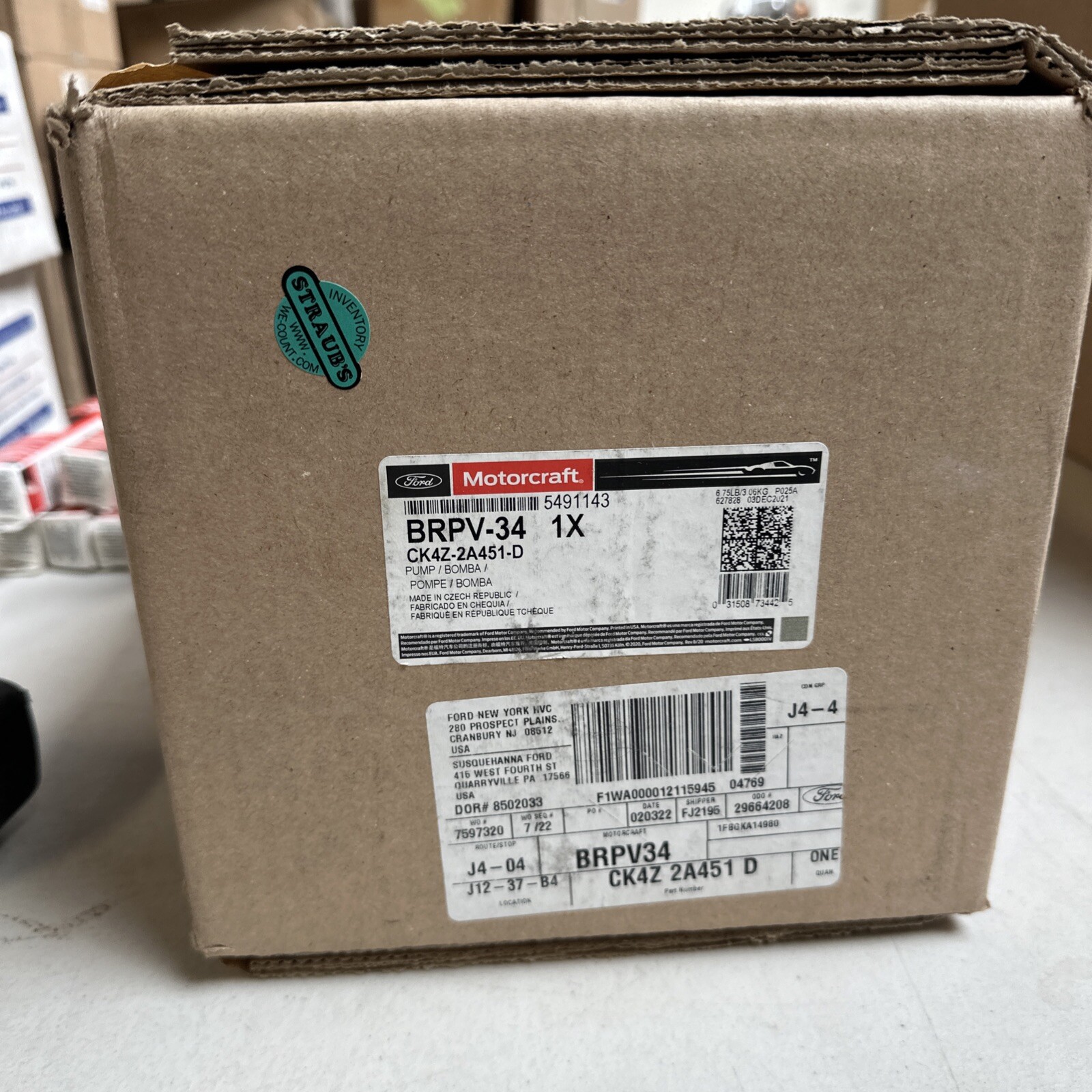 Motorcraft BRPV34 / Ford CK4Z-2A451-D Pump Asy Vacuum