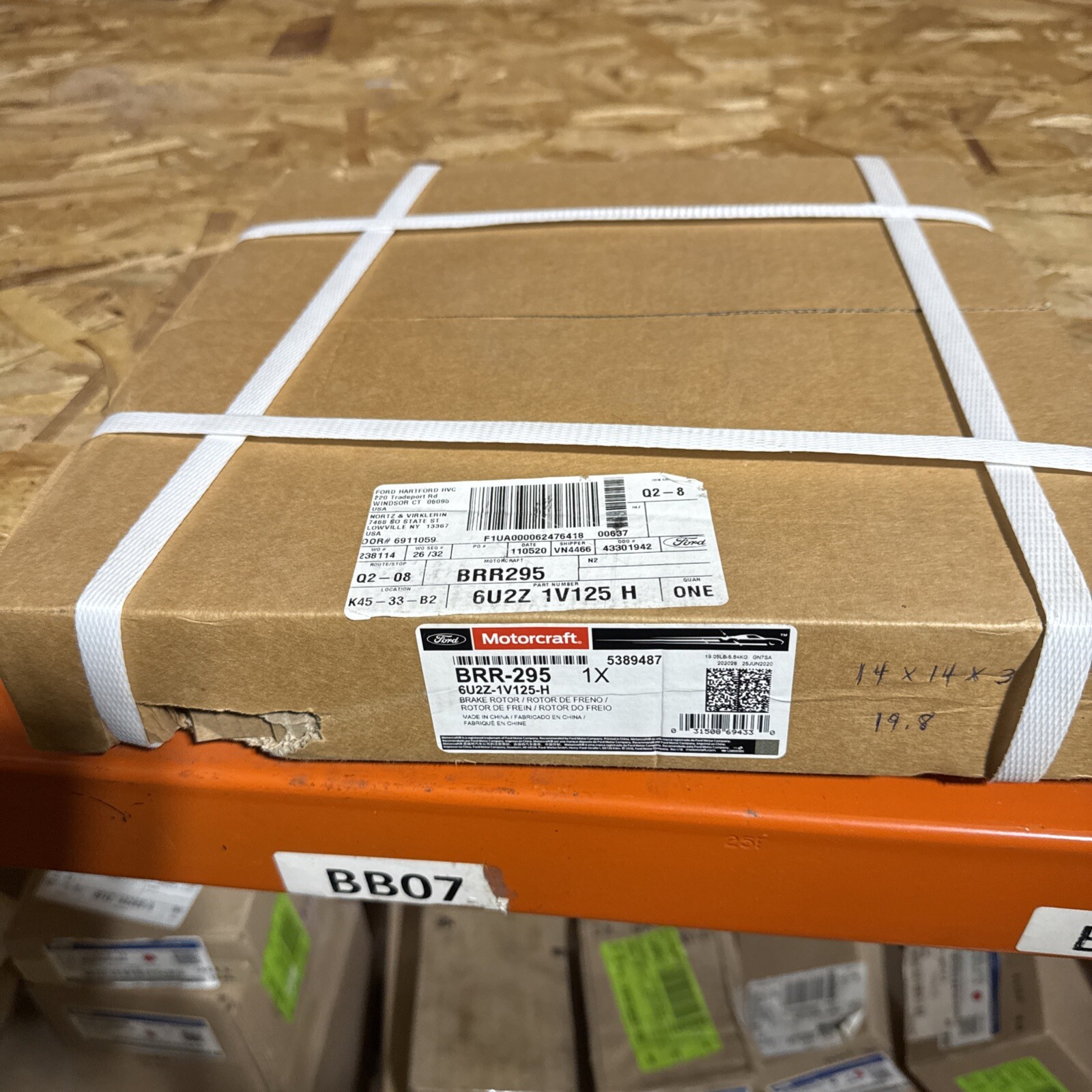 Motorcraft Disc Brake Rotor Front 299mm Front BRR-295