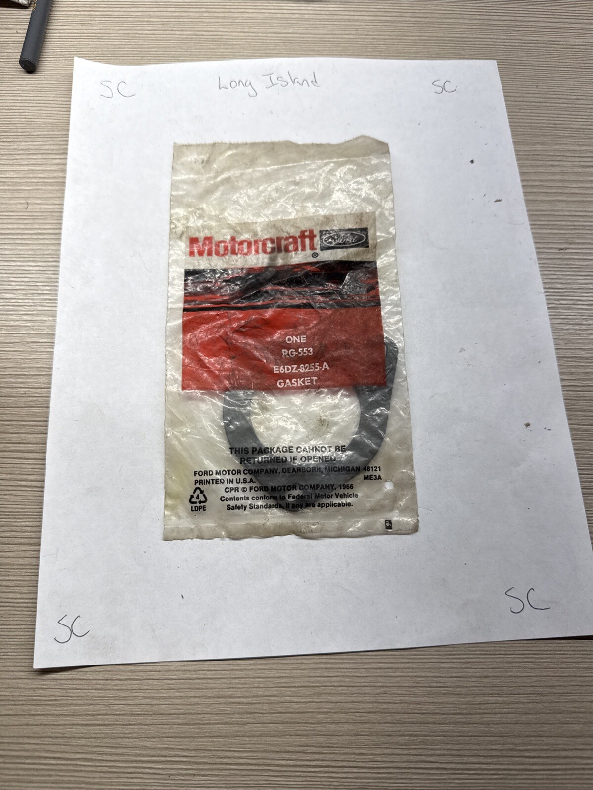 Motorcraft Engine Coolant Gasket RG-553