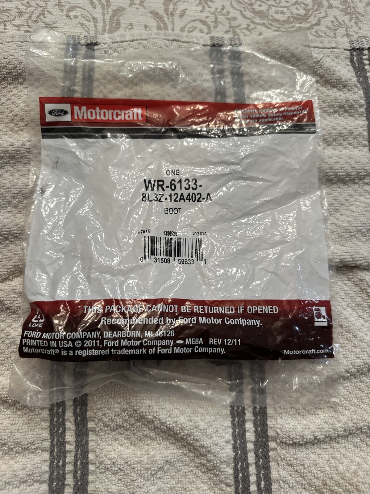 Motorcraft Spark Plug Wire Set WR-6133, 8L3Z-12A402-A