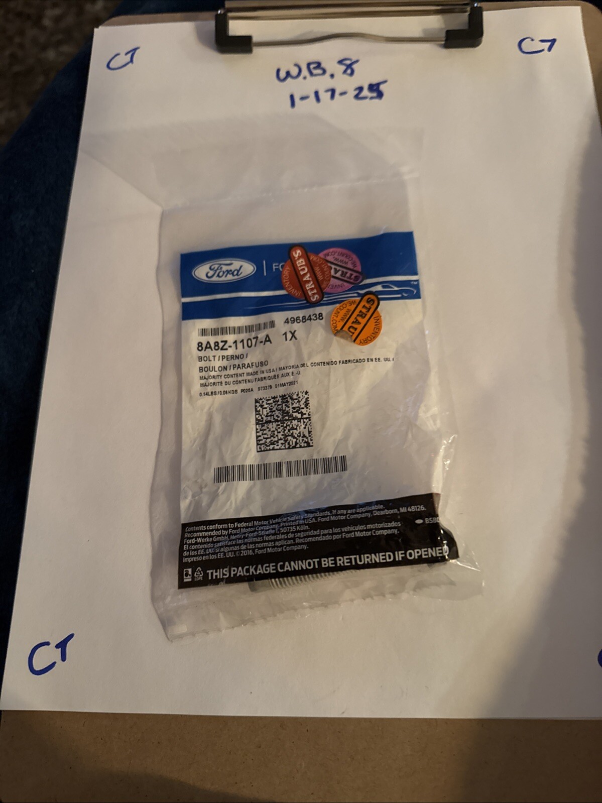 NEW Ford 8A8Z-1107-A Wheel Stud For 09-19 Explorer/Flex/Taurus/MKT/MKS (1)