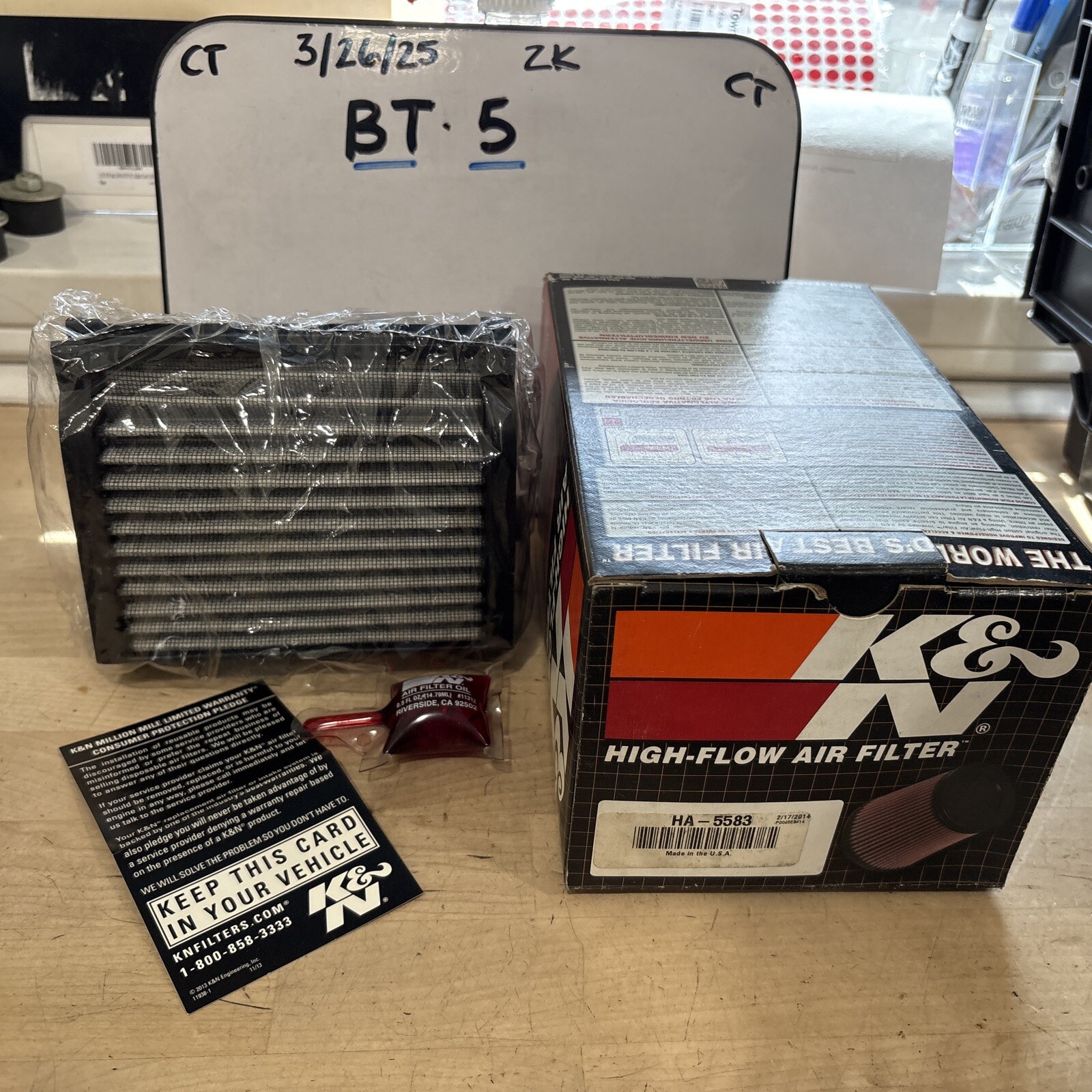 NEW K&N Air Filter Honda ‘83-‘85 CB650SC 1983 CB550SC HA-5583