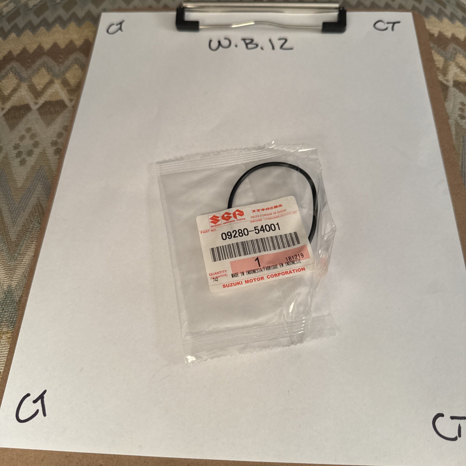 NEW SUZUKI OIL FILTER O RING CHECK FITMENT CHART 09280-54001